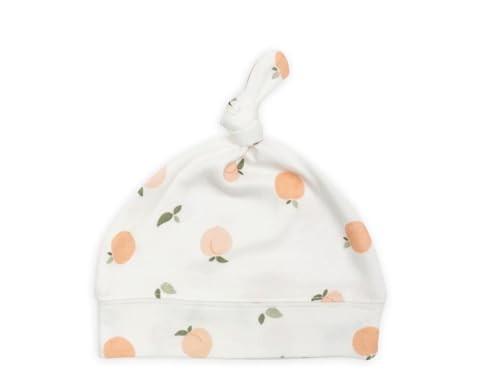 Lulujo Hello World Blanket + Knotted Hat Peaches