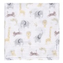 Gerber Baby Unisex 2-Pack Muslin Blanket, Animals + Geos Neutral, One Size