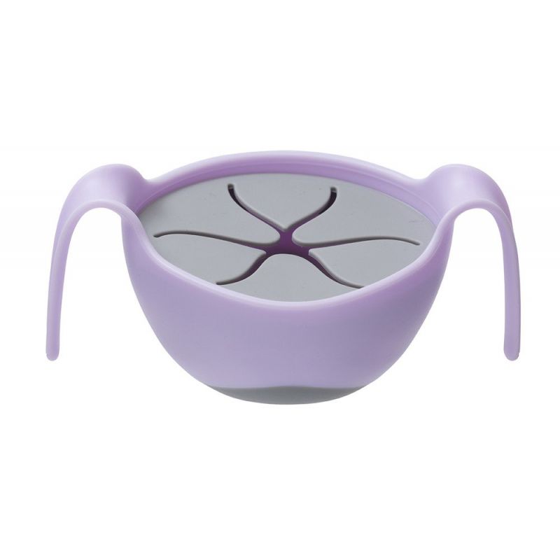 B.box Bowl+Straw -Banana Split - Purple