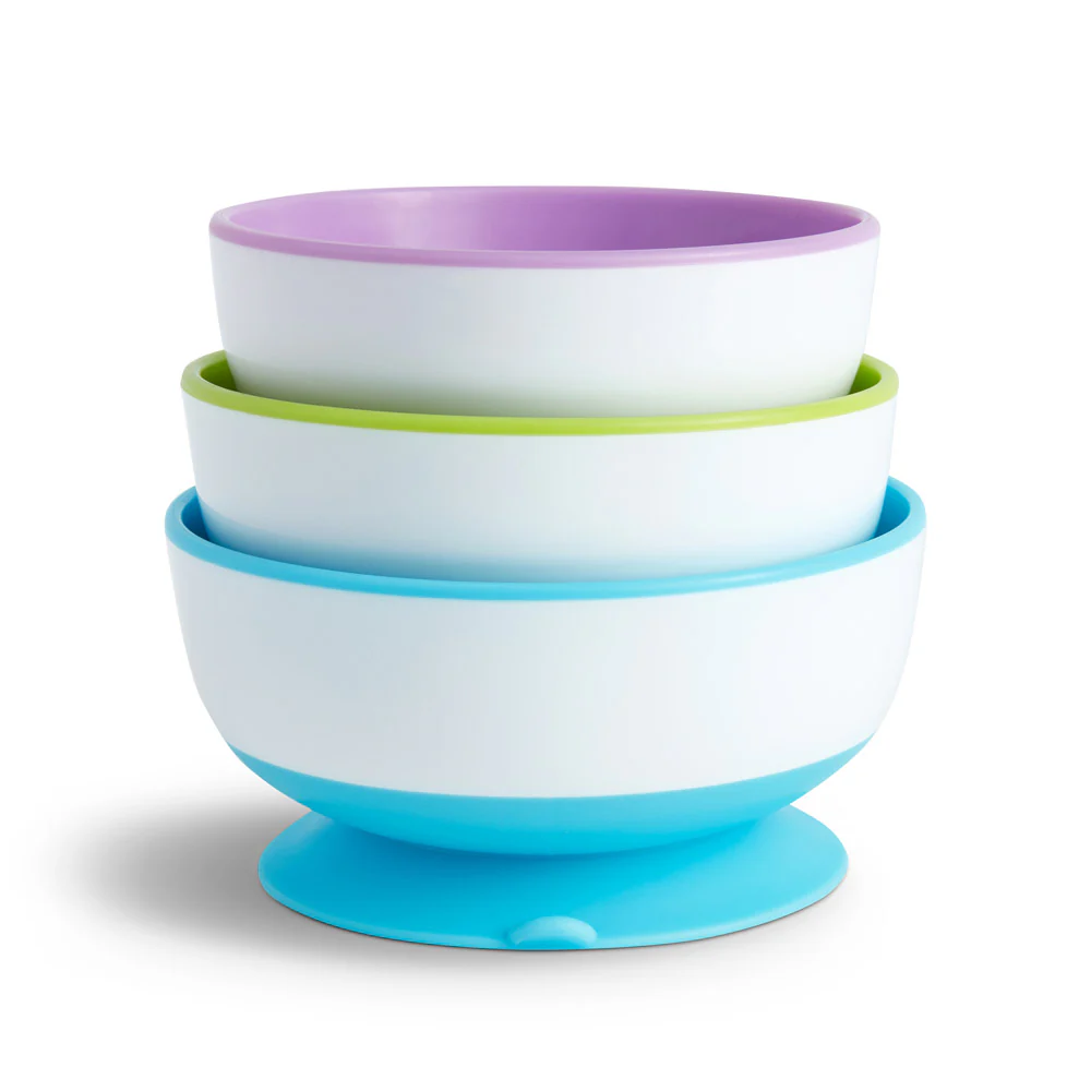 Stay-Put Suction Bowls - 3pk Munchkin