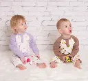 Silkberry Baby Organic Cotton Long Sleeve Romper w/Kangaroo Pocket (Winter Berries Print)