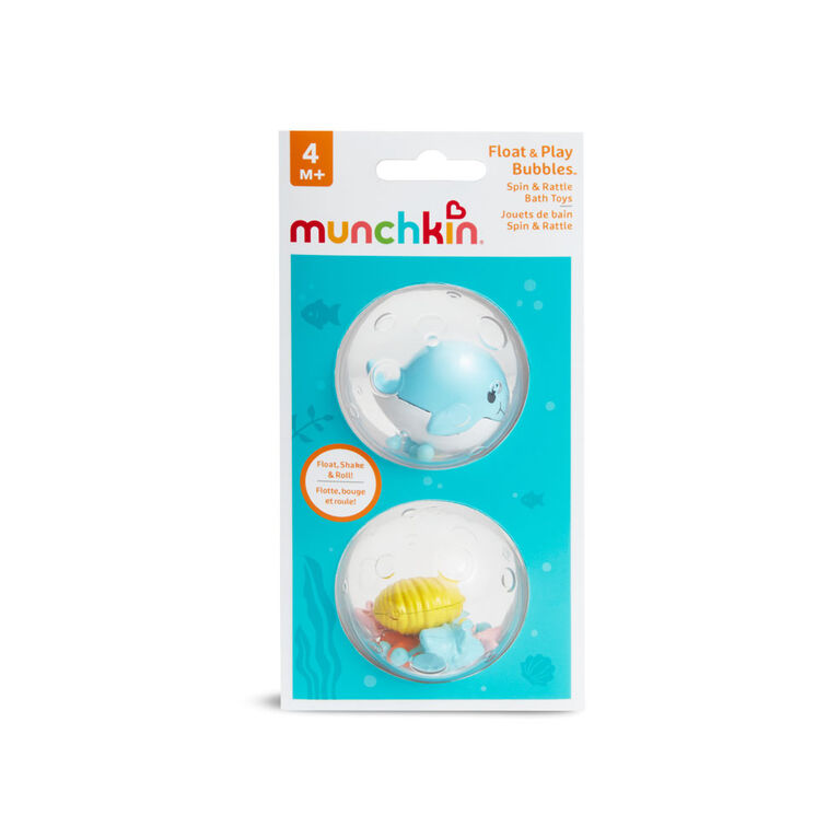 Munchkin Toddler Float & Play Bubbles Baby Bath Toy, 2 Pack - Assorted Pre-pack
