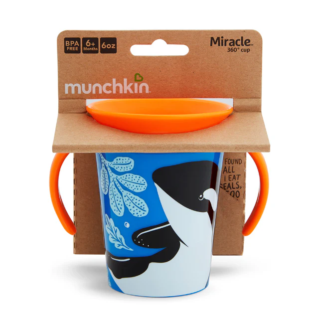 Munchkin Miracle® 360° WildLove Trainer Cup, 6oz, 6 Oz in Orca