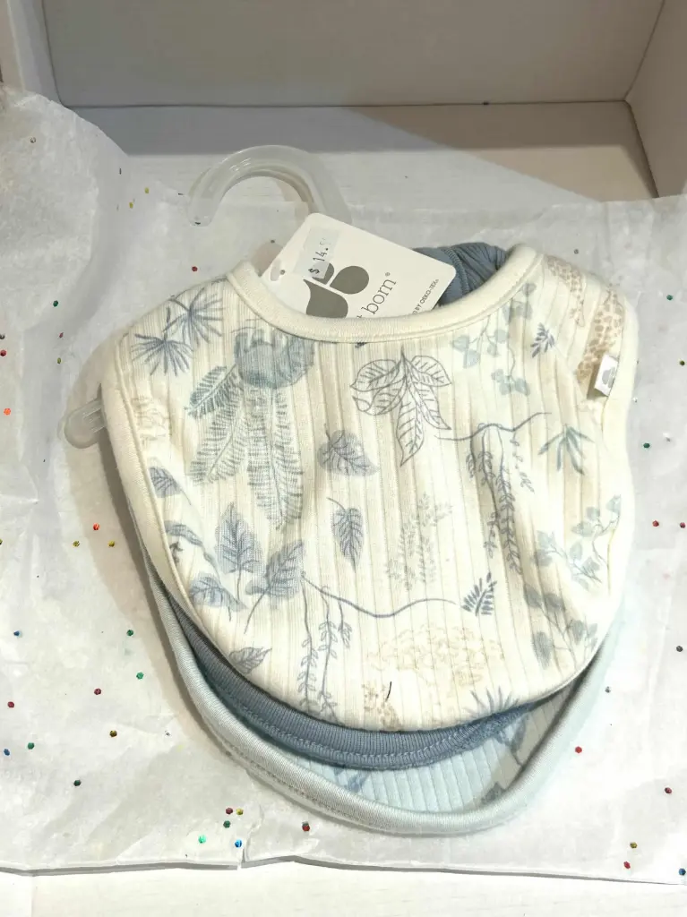 Just Born by Gerber Baby Boy 3-Pack Bibs - Blue