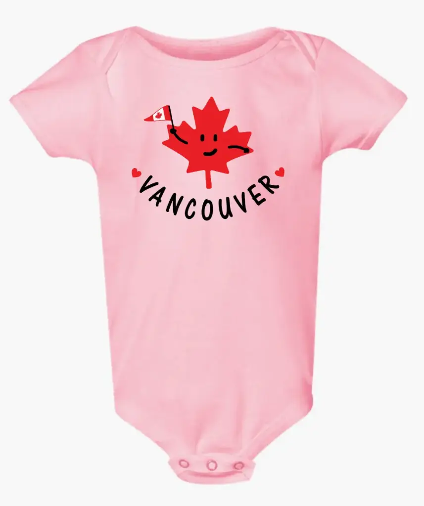 Onesie 1897 GGS Canadian Smiling Leaf Pink