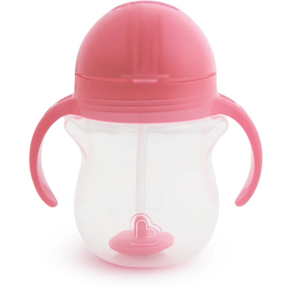 Munchkin 1PK Angle Straw Cup - Pink