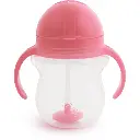 Munchkin 1PK Angle Straw Cup - Pink