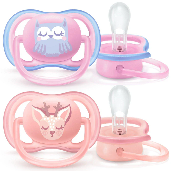 2 pack Philips Avent - Ultra Air Pacifier  Owl/Deer 18M