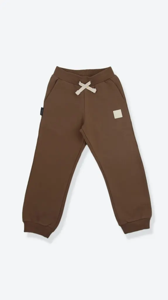 KidORCA Brushed Terry Sweatpants _ Mocha (6-9M)