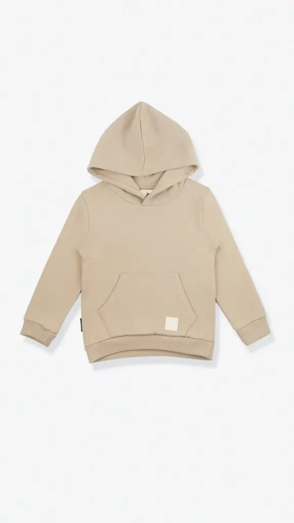 KidORCA Brushed Terry Hoodie _ Wheat
