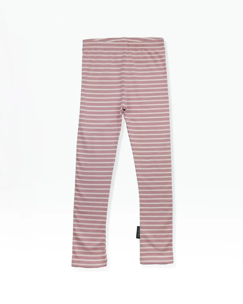 KidORCA Extra Long Leggins _ Stripe / Mauve (6-9M)