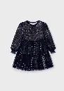 Mayoral Tulle printed dress Mayoral 4910-86-Navy