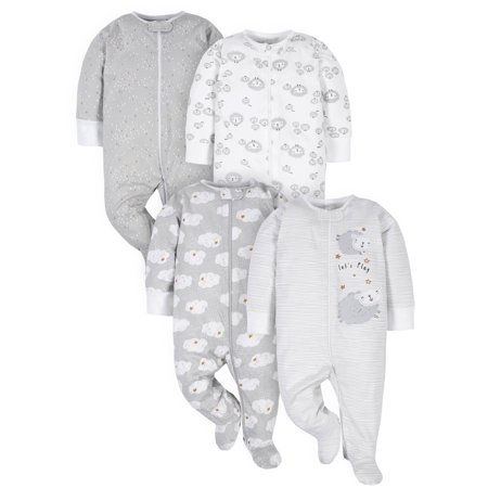 Gerber Baby Boy or Girl Gender Neutral Sleep  N Play Footed Pajamas