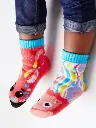 Pals Socks Fun Mismatched Non-Slip Crab & Jellyfish
