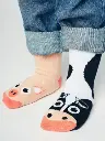 Pals Socks Fun Mismatched Non-Slip Cow & Pig