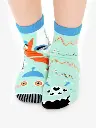 Pals Socks Fun Mismatched Non-Slip Robot & Alien