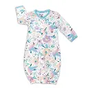 Silkberry Baby Bamboo Converter Gown Print Hummingbird Garden