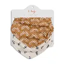 Lulujo Bandana Bibs 2pk-Muslin Mudcloth + Black Birds