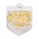 Lulujo Bandana Bibs 2pk- MuslinWildflowers + Dots