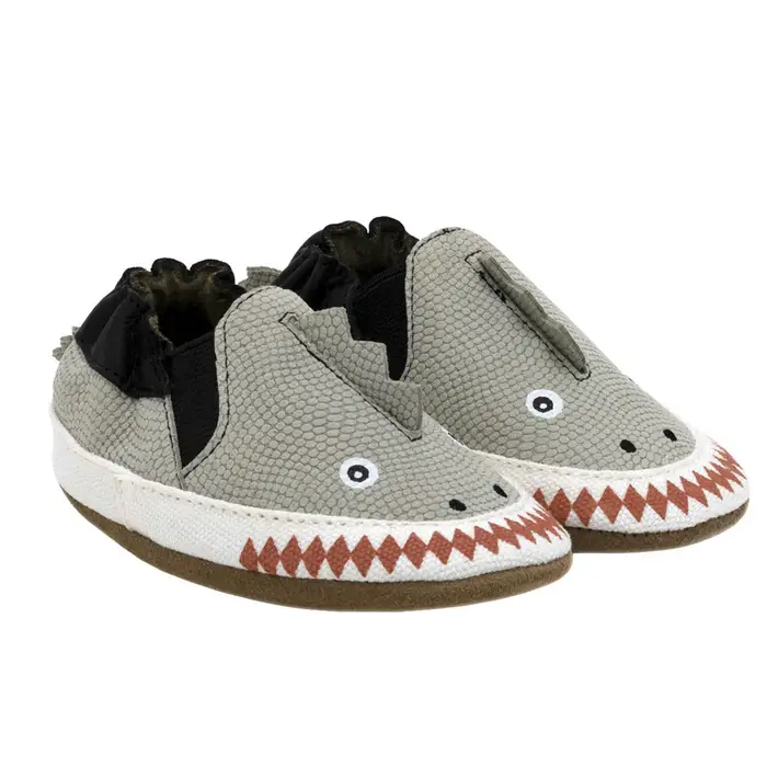  Robeez Soft Soles - Dino Dan Pale Grey