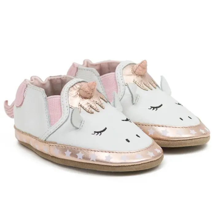  Robeez Soft Soles -Evie White  (0-6m)