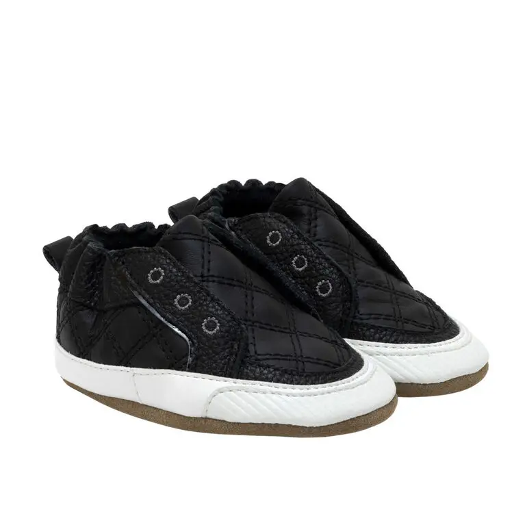 Robeez Soft Soles - Stylish Steve Black Leather