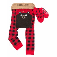 Zoocchini Legging & Sock Set Bosley the Bear (6-12M)