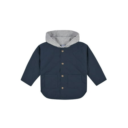 Gerber Toddler Boy Hooded Quilted Jacket Navy