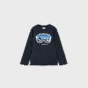  Mayoral L/s t-shirt silver print 4056 