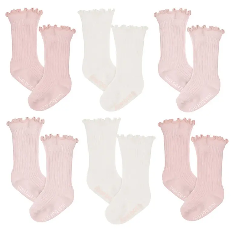 Just Born 6-Pack Baby Girls Vintage Floral Socks 0-6M