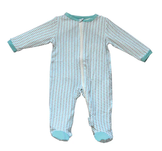 Silkberry Baby Bamboo Printed Footed Sleeper Marina - JM