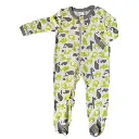 Silkberry Baby Bamboo Footies with Easy Dressing Zipper - Limey & Dove  - JM
