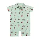 ME & Henry MOLOKAI Printed Romper HB1406d Blue Nautical