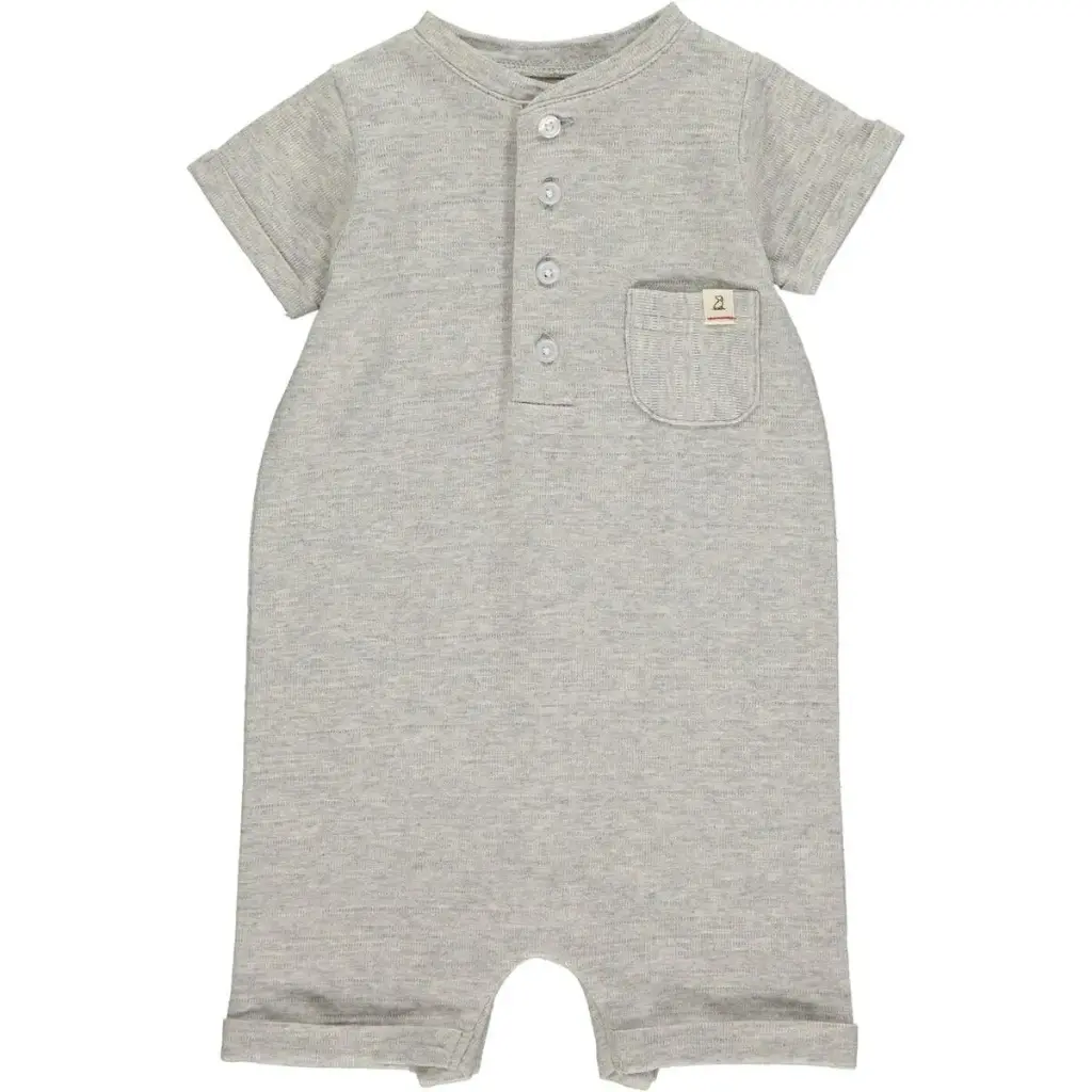 ME & Henry CAMBORNE Henley Romper HB804c SS25 Grey Ribbed