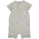 ME & Henry CAMBORNE Henley Romper HB804c SS25 Grey Ribbed