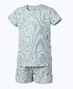 Earth Baby Outfitters Bamboo Ribbed Short Sleeve Pajamas - Sage