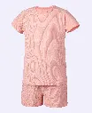 Earth Baby Outfitters Bamboo Ribbed Short Sleeve Pajamas - Pink