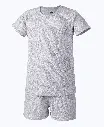Earth Baby Outfitters Bamboo Ribbed Short Sleeve Pajamas - Grey