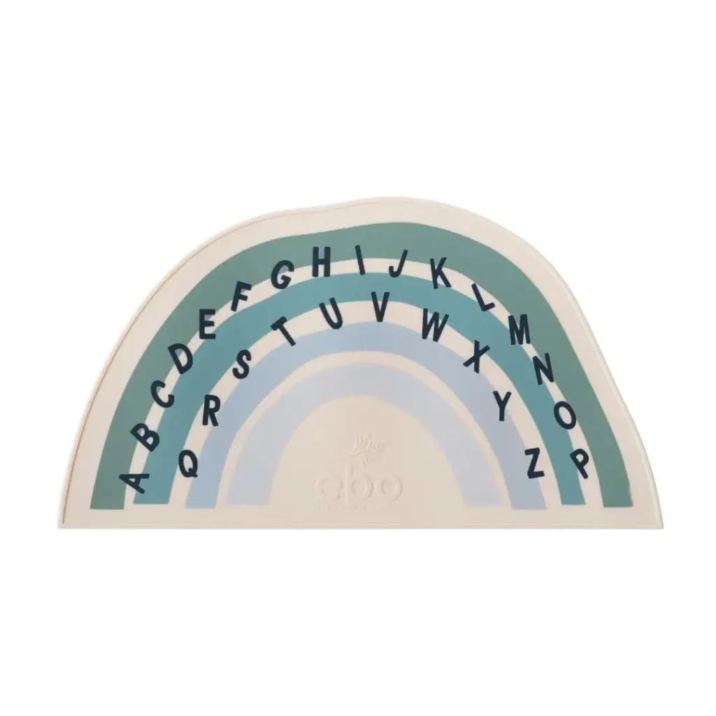 Earth Baby Outfitters Rainbow Silicone Placemat - Sage Alphabets