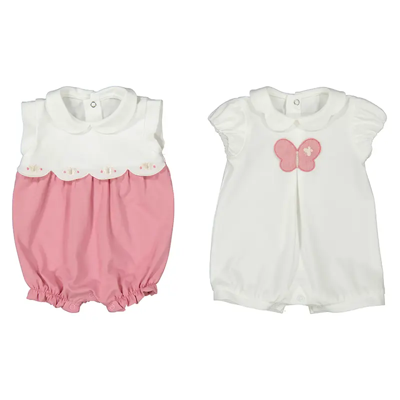 Mayoral Short Bodysuit Set - 1752 - Hibiscus - Pink