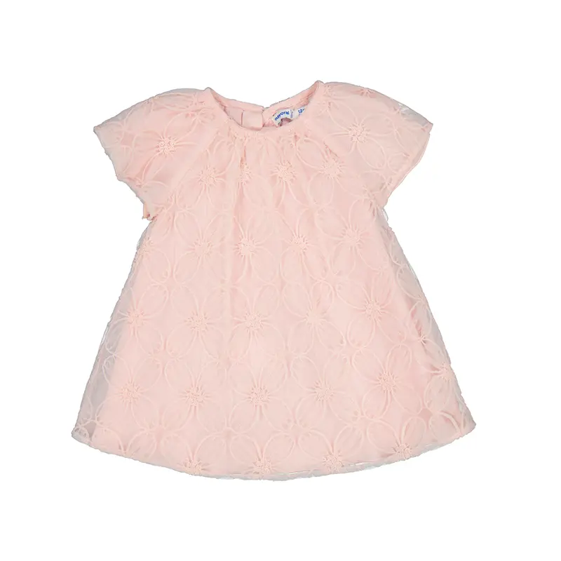 Mayoral Embroidered Tulle Dress- 1982 - Rose