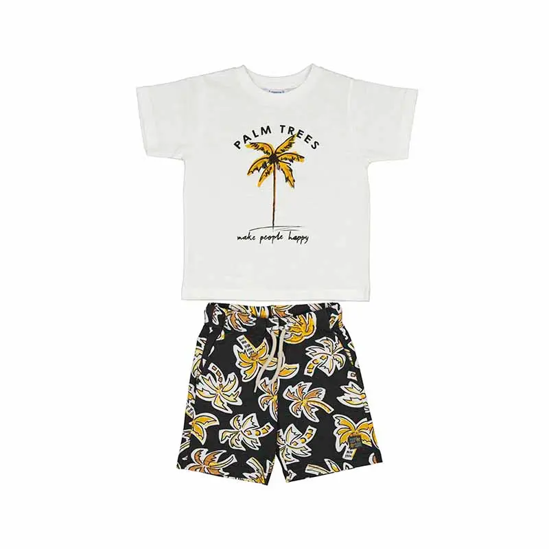 Mayoral Knit Printed Bermuda set - 3604 - Palms
