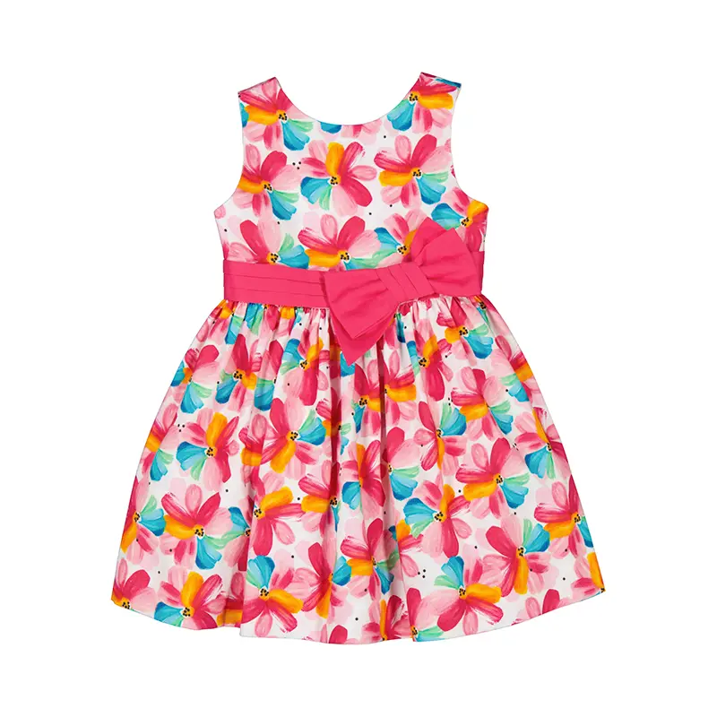 Mayoral Printed Dress - 3917 -  Magenta