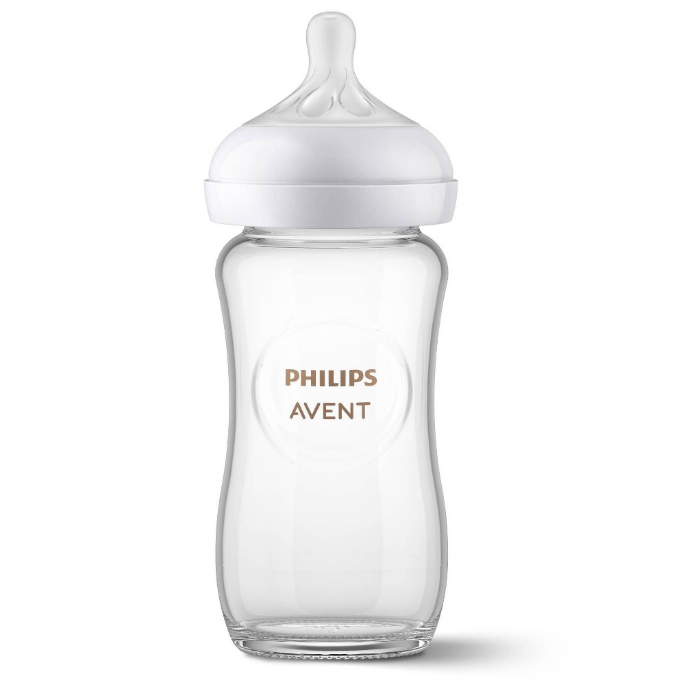Philips Avent Glass Natural Baby Bottle with Natural Response Nipple - Clear - 8oz