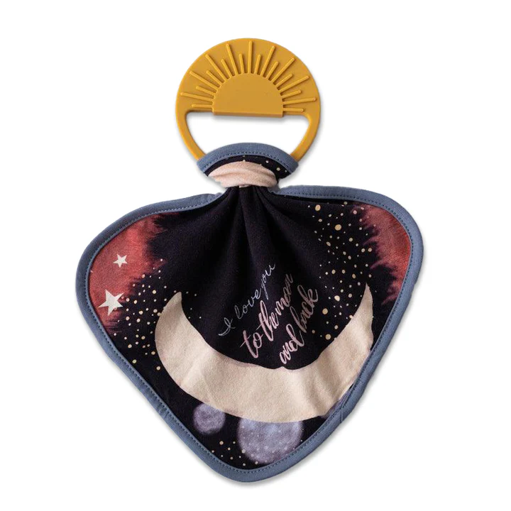 Earth Baby Outfitters Silicone Sunset Teether + Tencel Deluxe Lovey Set - To the Moon and Back