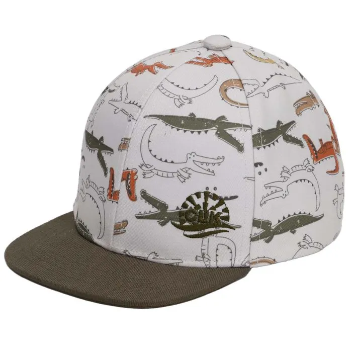 Calikids Crocodile Print Ball Hat/Casquette Crocodile (S 3-9M)