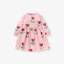 Little Maven Girl Longsleeve Flower Pink