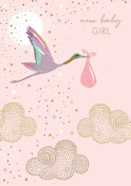 Incognito Greeting Cards Baby Shower ART-SAM45 - Girl 