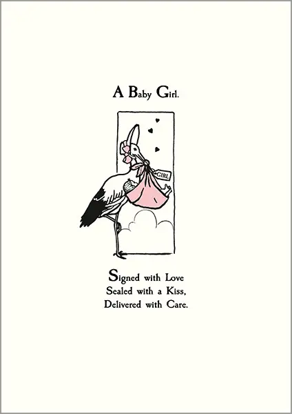 Incognito Greeting Cards Baby Shower Girl ART-UP35