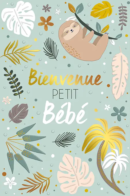 Incognito Greeting Cards Baby Shower Boy French EDI-2456B
